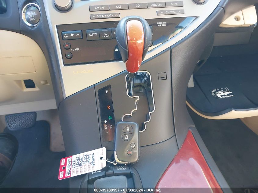 2012 Lexus Rx 350 VIN: 2T2ZK1BA9CC086010 Lot: 39789197