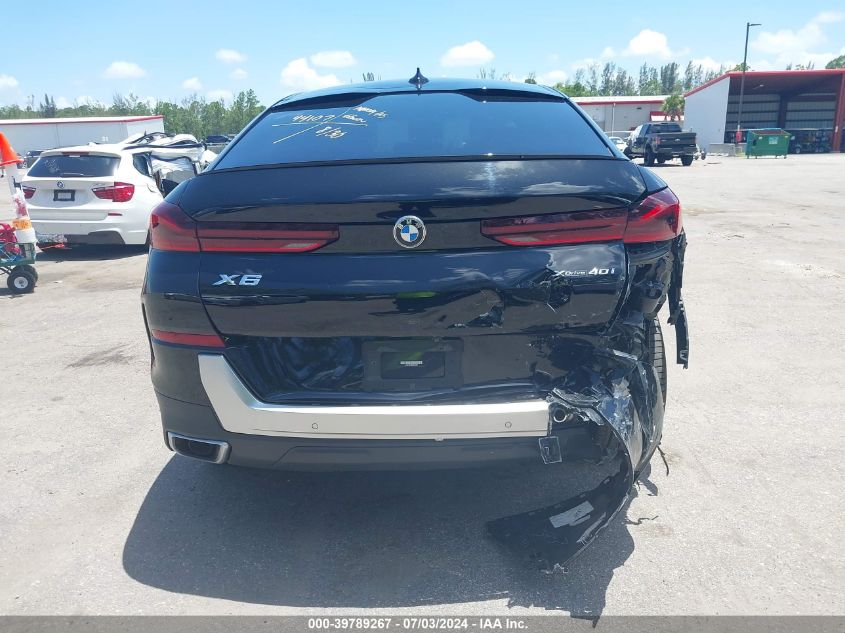 2022 BMW X6 xDrive40I VIN: 5UXCY6C08N9K61897 Lot: 39789267