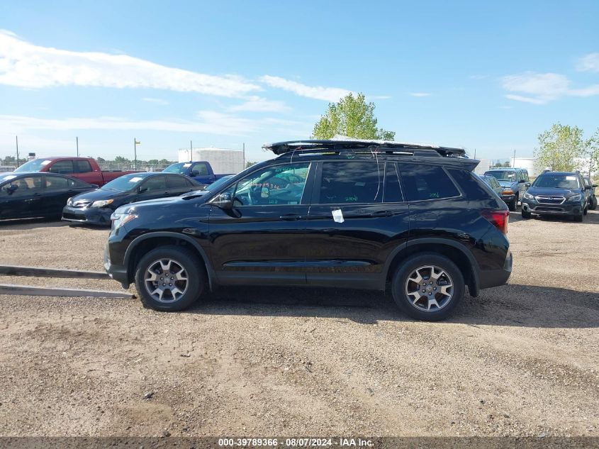 2022 Honda Passport Awd Trailsport VIN: 5FNYF8H69NB014898 Lot: 39789366