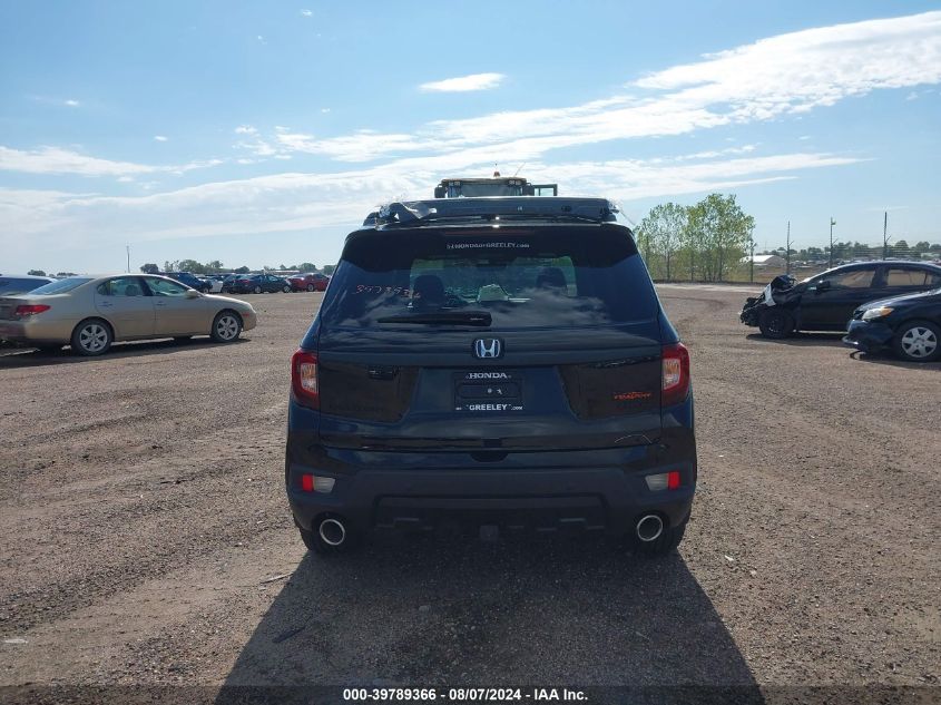 2022 Honda Passport Awd Trailsport VIN: 5FNYF8H69NB014898 Lot: 39789366