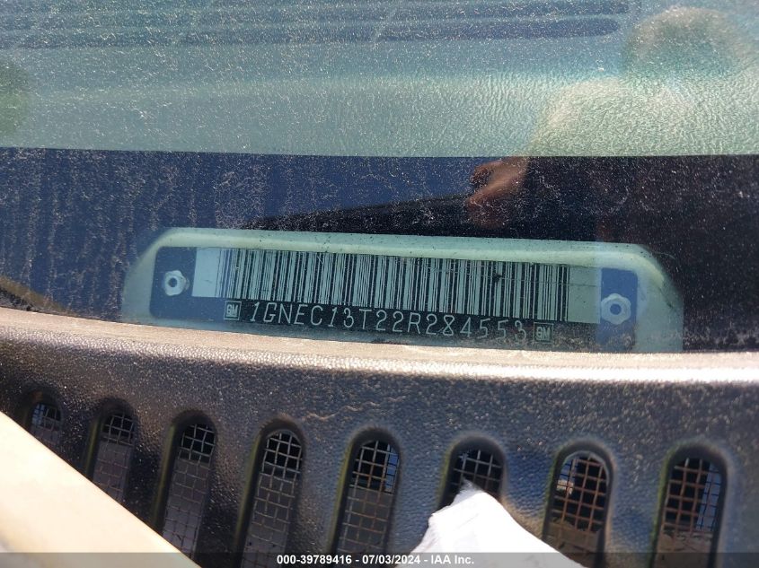 2002 Chevrolet Tahoe Ls VIN: 1GNEC13T22R284553 Lot: 39789416
