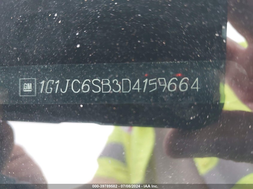 2013 Chevrolet Sonic Lt Auto VIN: 1G1JC6SB3D4159664 Lot: 39789582