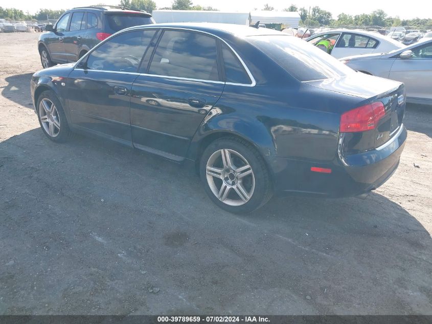 WAUDF78E38A021095 | 2008 AUDI A4