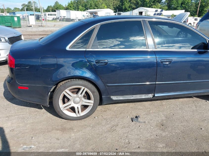 WAUDF78E38A021095 | 2008 AUDI A4