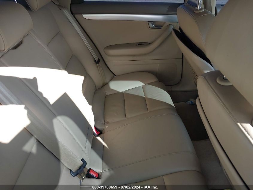 2008 Audi A4 2.0T/2.0T Special Edition VIN: WAUDF78E38A021095 Lot: 39789659