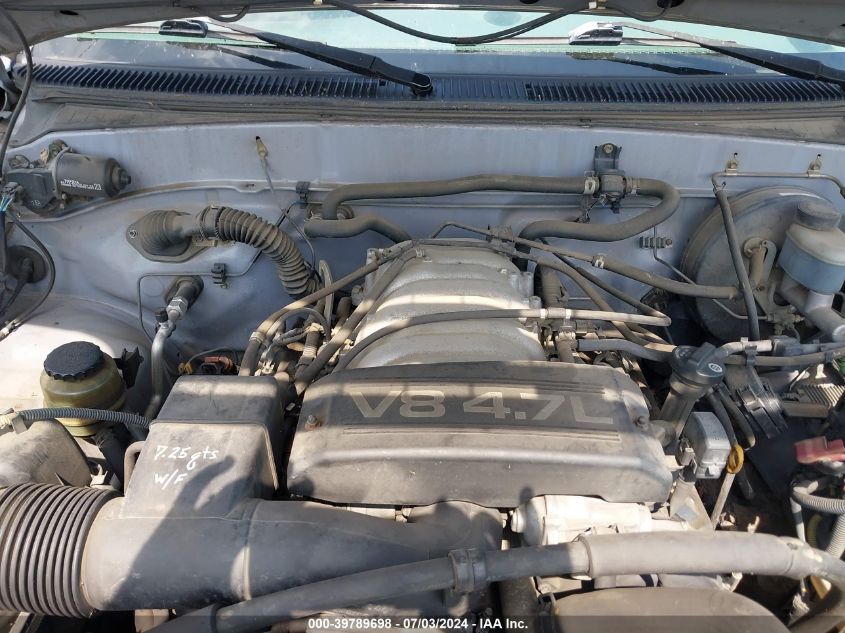 2000 Toyota Tundra Sr5 V8 VIN: 5TBBT4413YS069339 Lot: 39789698