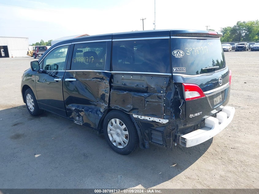 2012 Nissan Quest S VIN: JN8AE2KP9C9048483 Lot: 39789717