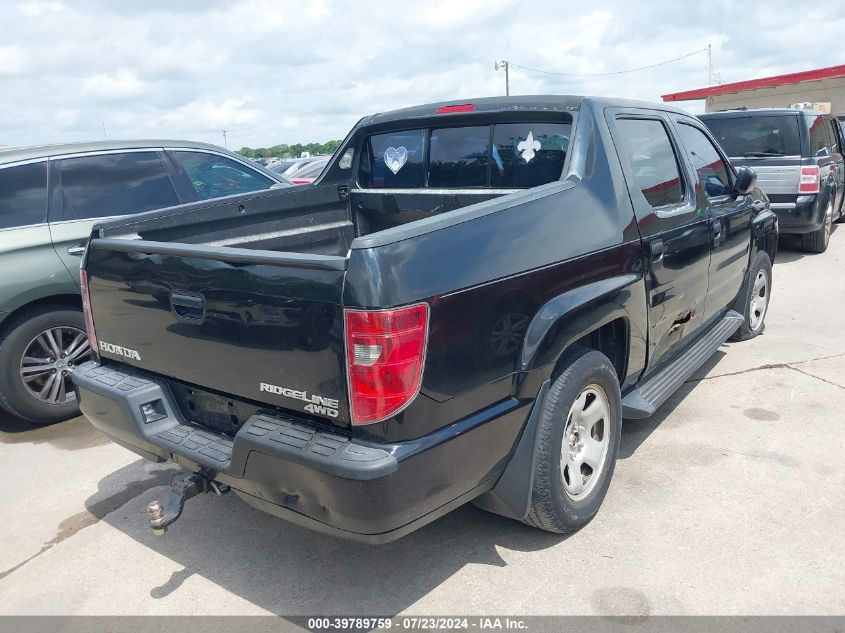 2010 Honda Ridgeline Rt VIN: 5FPYK1F24AB009953 Lot: 39789759