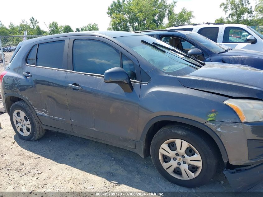 2016 Chevrolet Trax 1Ls VIN: 3GNCJKSB9GL275438 Lot: 39789779