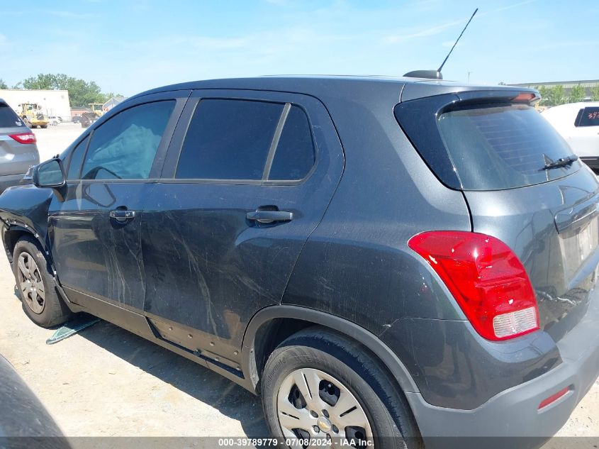 2016 Chevrolet Trax 1Ls VIN: 3GNCJKSB9GL275438 Lot: 39789779