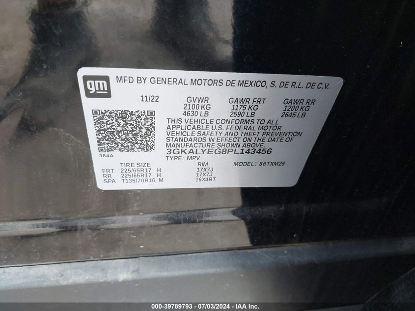VIN 3GKALYEG8PL143456 2023 GMC TERRAIN AWD AT4