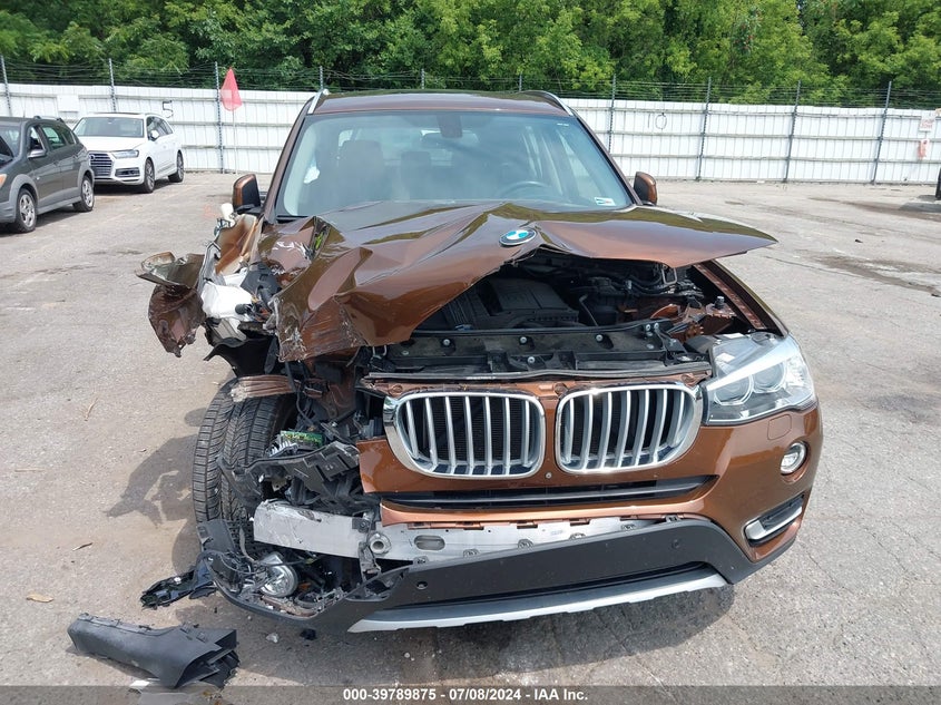 2017 BMW X3 xDrive35I VIN: 5UXWX7C59H0U41187 Lot: 39789875