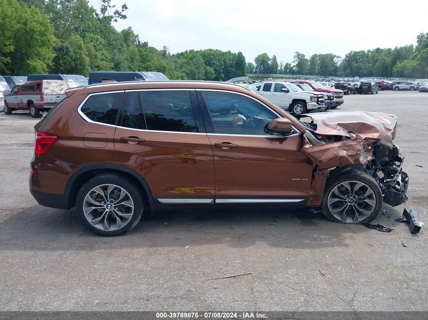 2017 BMW X3 xDrive35I VIN: 5UXWX7C59H0U41187 Lot: 39789875