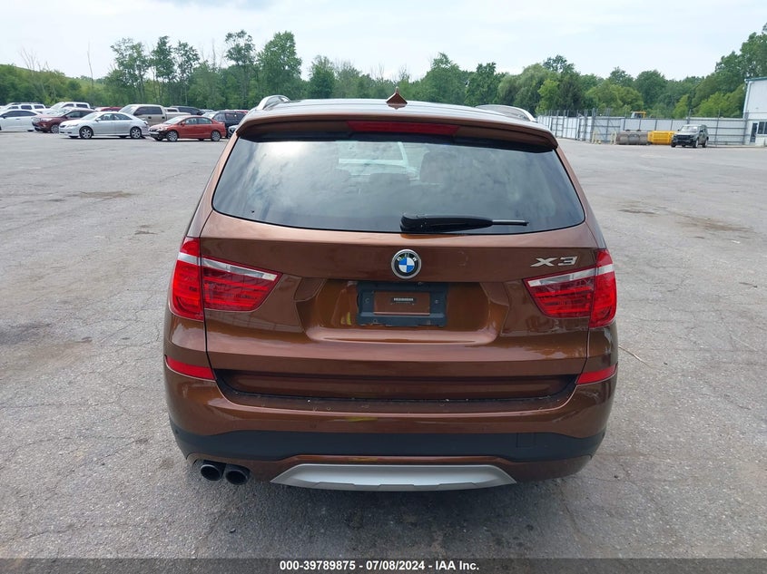 2017 BMW X3 xDrive35I VIN: 5UXWX7C59H0U41187 Lot: 39789875