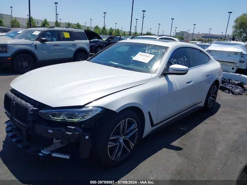 2022 BMW 430I Gran Coupe VIN: WBA63AV03NFM77670 Lot: 39789887