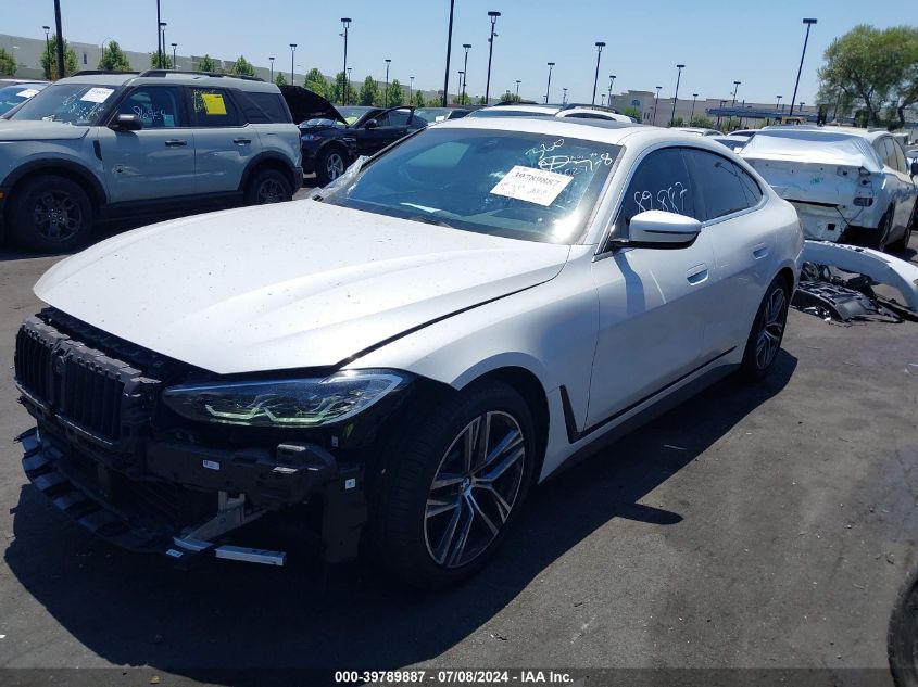 2022 BMW 430I Gran Coupe VIN: WBA63AV03NFM77670 Lot: 39789887