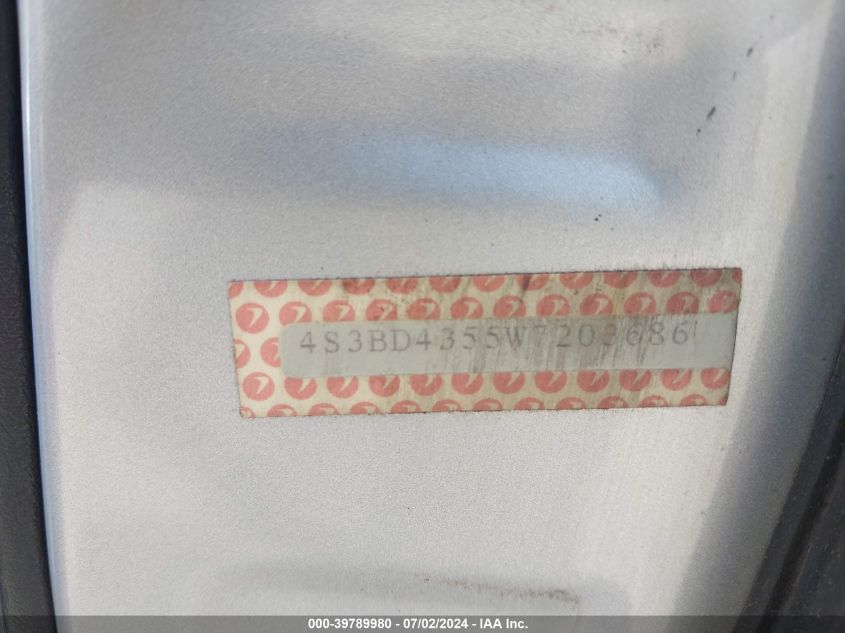 1998 Subaru Legacy L VIN: 4S3BD4355W7203686 Lot: 39789980