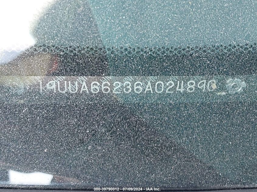 2006 Acura Tl VIN: 19UUA66236A024890 Lot: 39790012