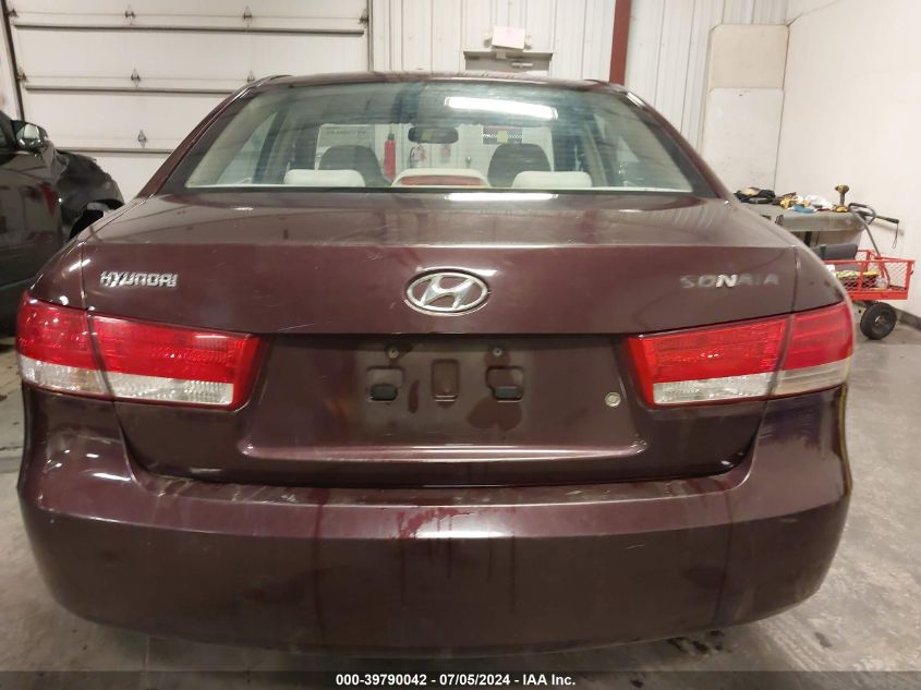 2006 Hyundai Sonata Gls VIN: 5NPEU46C26H114743 Lot: 39790042