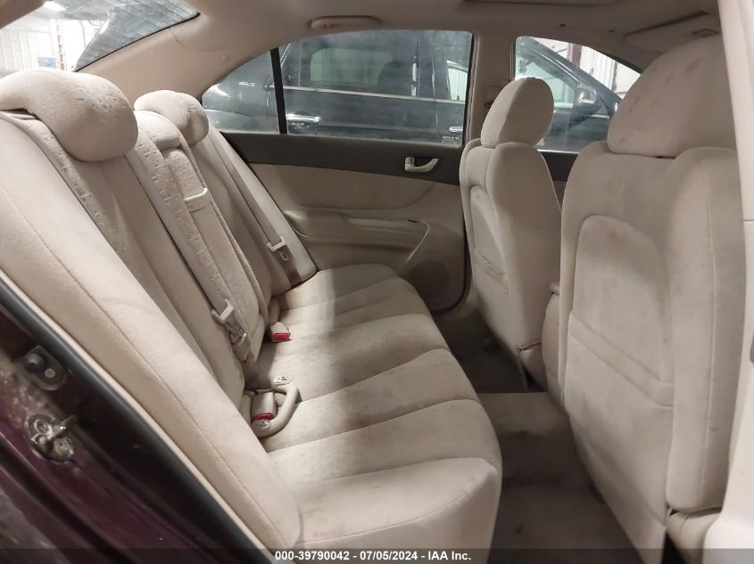 2006 Hyundai Sonata Gls VIN: 5NPEU46C26H114743 Lot: 39790042