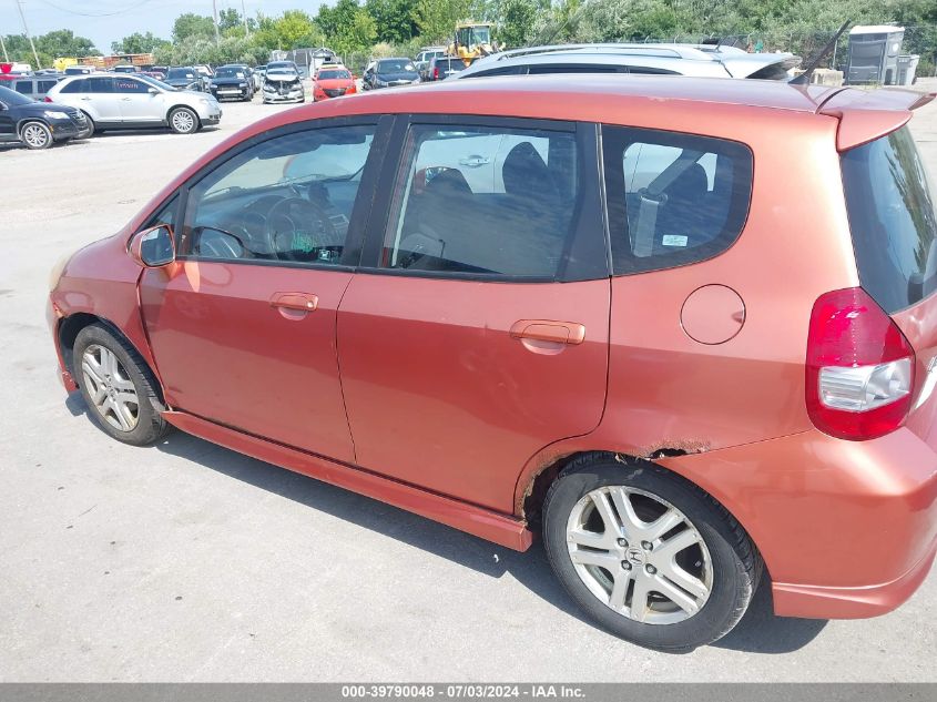 2007 Honda Fit S VIN: JHMGD37627S007379 Lot: 39790048