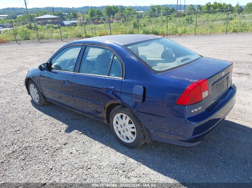 2HGES16685H567935 | 2005 HONDA CIVIC