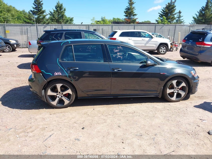 2016 VOLKSWAGEN GOLF GTI S/SE/AUTOBAHN - 3VW5T7AU0GM029350