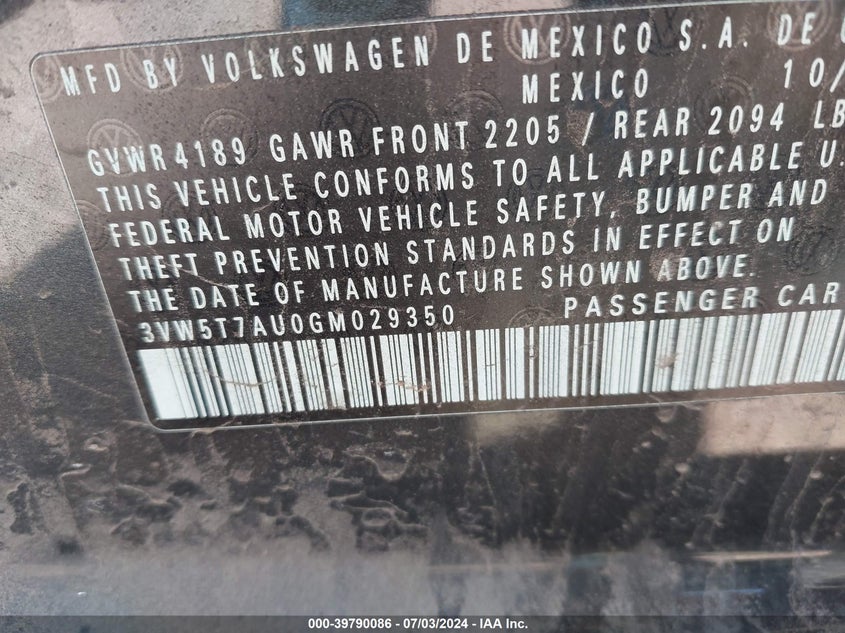 2016 VOLKSWAGEN GOLF GTI S/SE/AUTOBAHN - 3VW5T7AU0GM029350