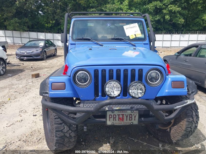 1998 Jeep Wrangler / Tj Sport VIN: 1J4FY19S3WP732209 Lot: 39790093