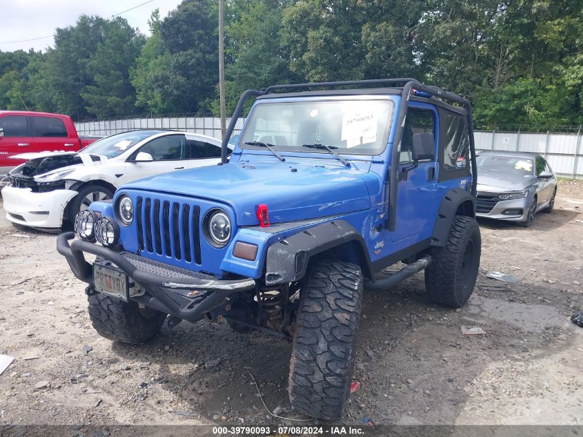 1998 Jeep Wrangler / Tj Sport VIN: 1J4FY19S3WP732209 Lot: 39790093