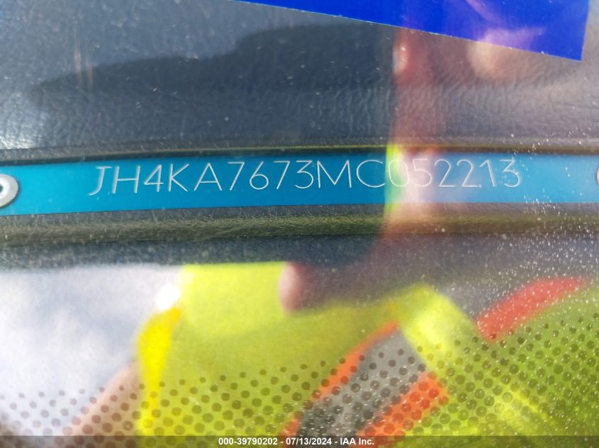 1991 Acura Legend Ls VIN: JH4KA7673MC052213 Lot: 39790202