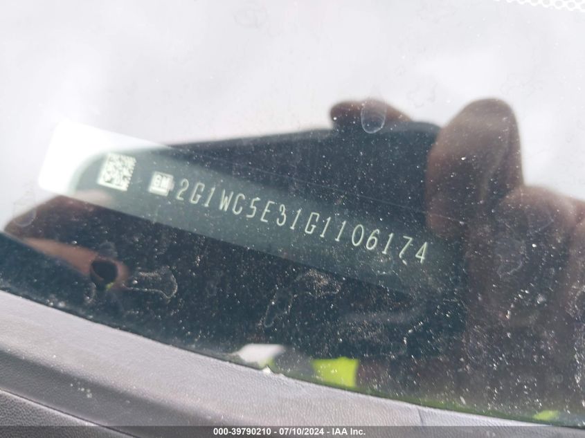 2016 Chevrolet Impala Limited Ltz VIN: 2G1WC5E31G1106174 Lot: 39790210