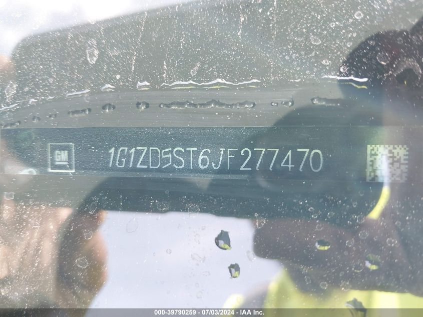 2018 Chevrolet Malibu Lt VIN: 1G1ZD5ST6JF277470 Lot: 39790259