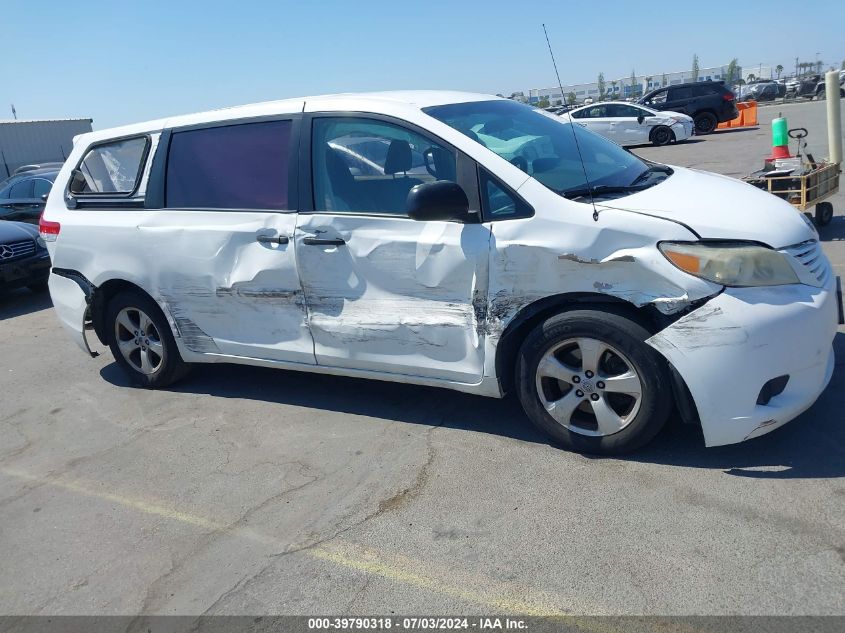 2011 Toyota Sienna Base V6 VIN: 5TDZK3DC7BS018860 Lot: 39790318