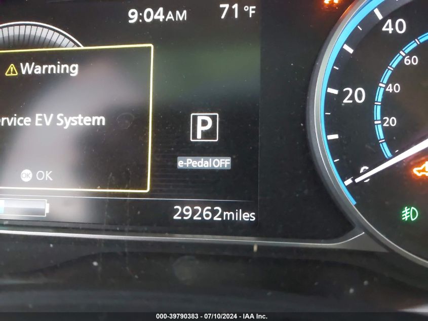 2019 Nissan Leaf Sv VIN: 1N4AZ1CP8KC322126 Lot: 39790383