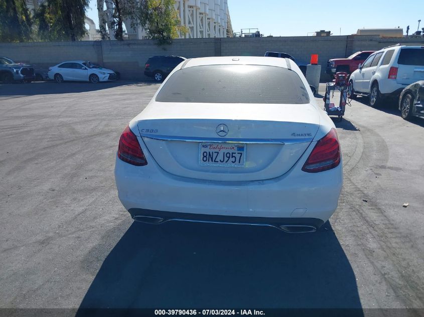 2016 Mercedes-Benz C 300 4Matic/Luxury 4Matic/Sport 4Matic VIN: 55SWF4KBXGU099709 Lot: 39790436