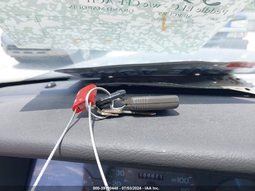 2003 Mercury Grand Marquis Gs VIN: 2MEFM74W83X696035 Lot: 39790448