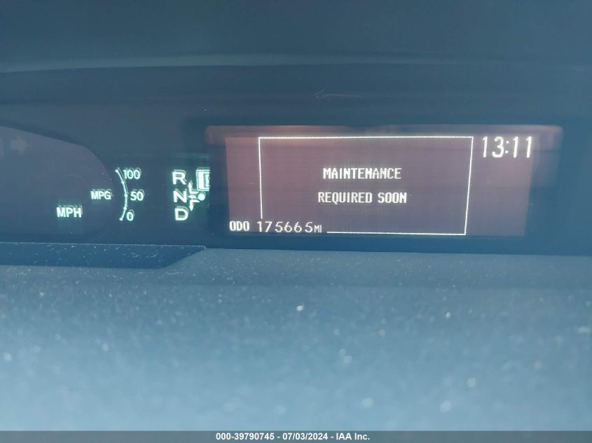 2014 Toyota Prius VIN: JTDKN3DU2E1765138 Lot: 39790745