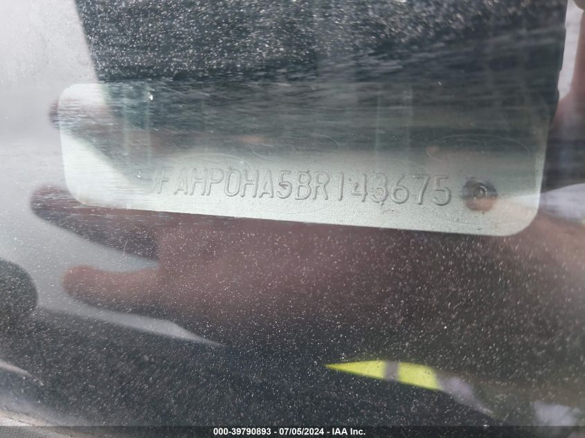 2011 Ford Fusion Se VIN: 3FAHP0HA5BR143675 Lot: 39790893