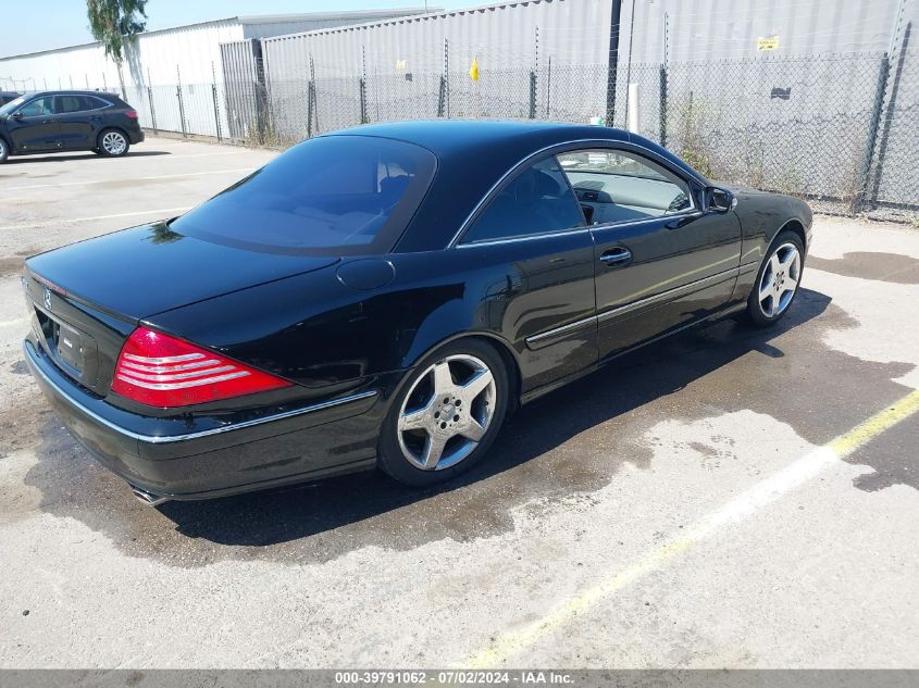 2004 Mercedes-Benz Cl 500 VIN: WDBPJ75J04A039692 Lot: 39791062