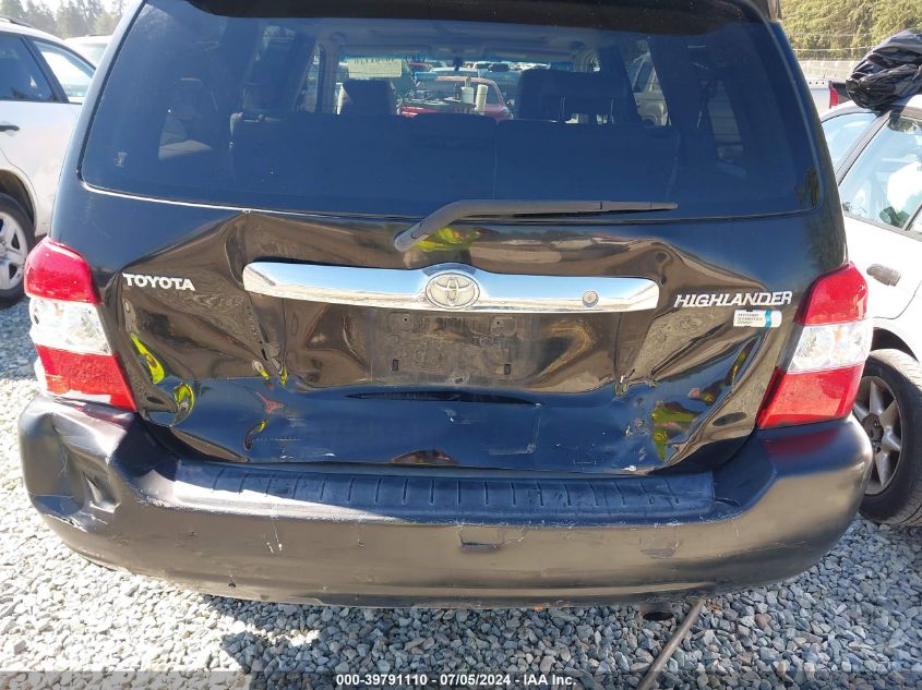 2006 Toyota Highlander Hybrid V6 VIN: JTEDW21A560014483 Lot: 39791110