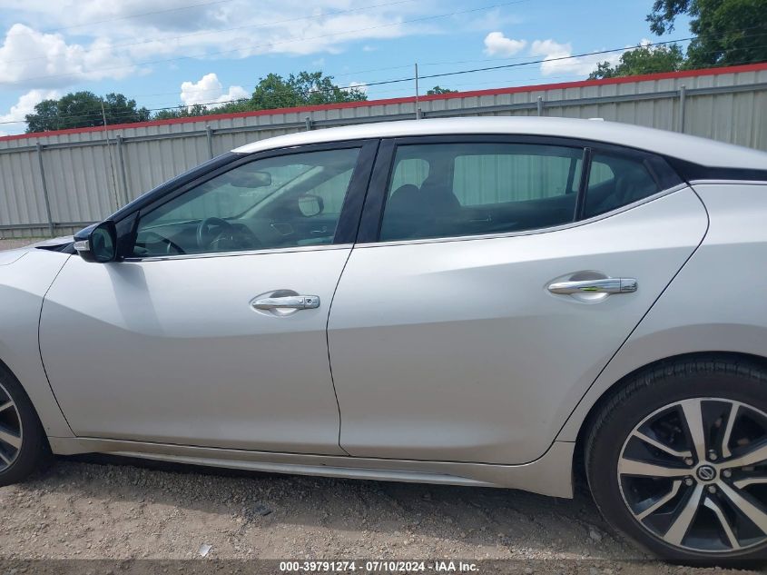 2019 Nissan Maxima 3.5 Sv VIN: 1N4AA6AV9KC381854 Lot: 39791274