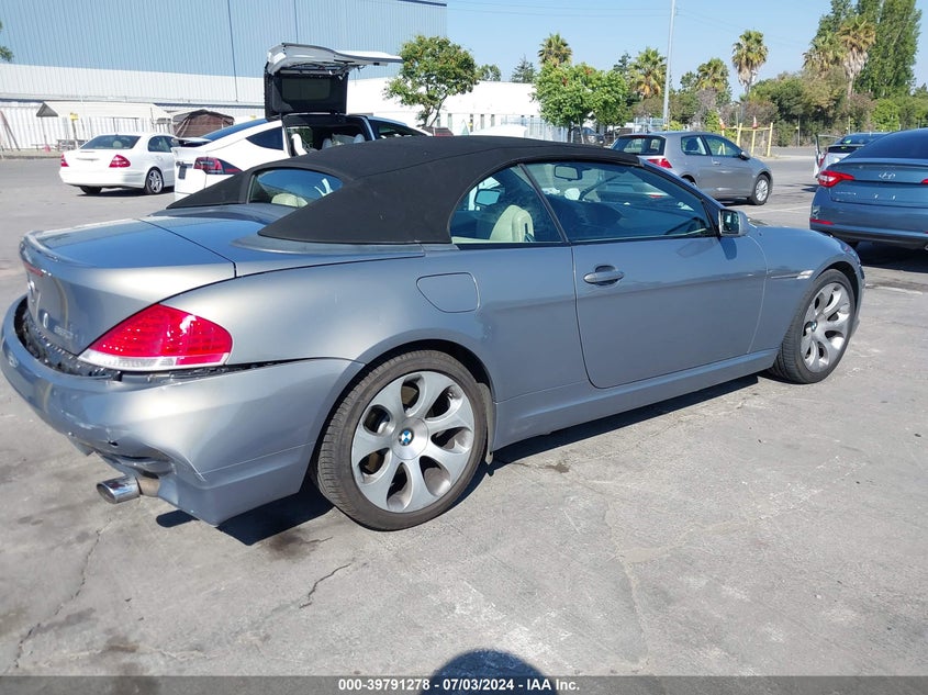 2007 BMW 650I I VIN: WBAEK13517CN83178 Lot: 39791278