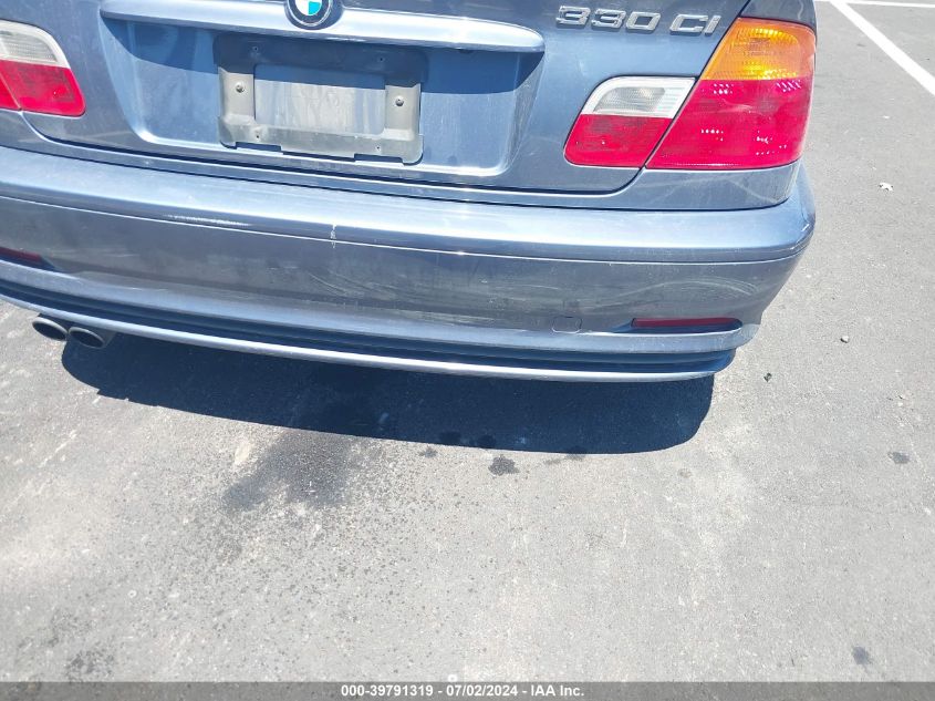2001 BMW 330Ci VIN: WBABS53471EV85658 Lot: 39791319