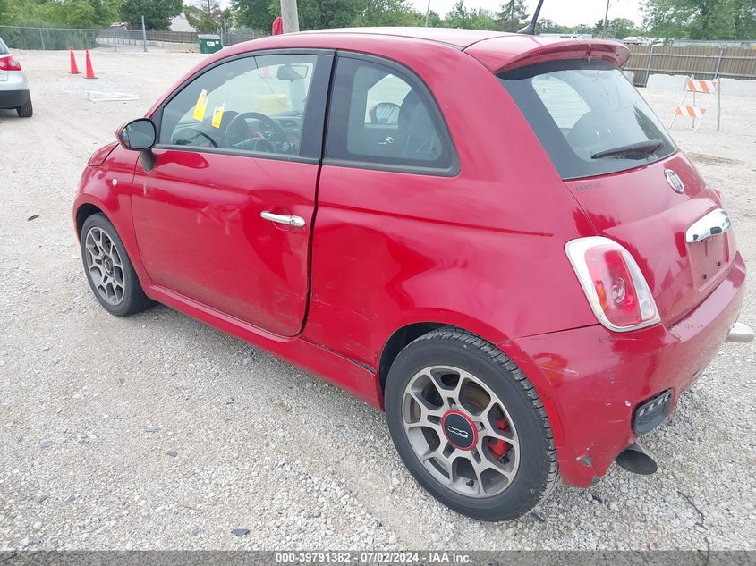 2012 Fiat 500 Sport VIN: 3C3CFFBR7CT119217 Lot: 39791382