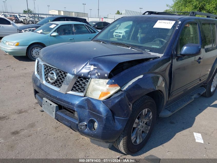 2007 Nissan Pathfinder Le VIN: 5N1AR18U17C605205 Lot: 39791433
