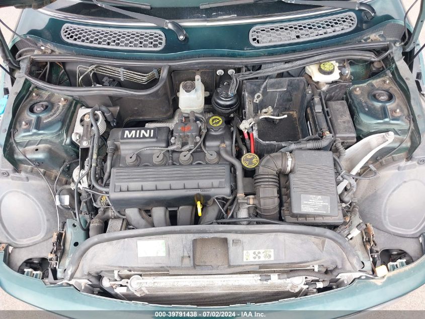 2002 Mini Cooper VIN: WMWRC33422TE10802 Lot: 39791438