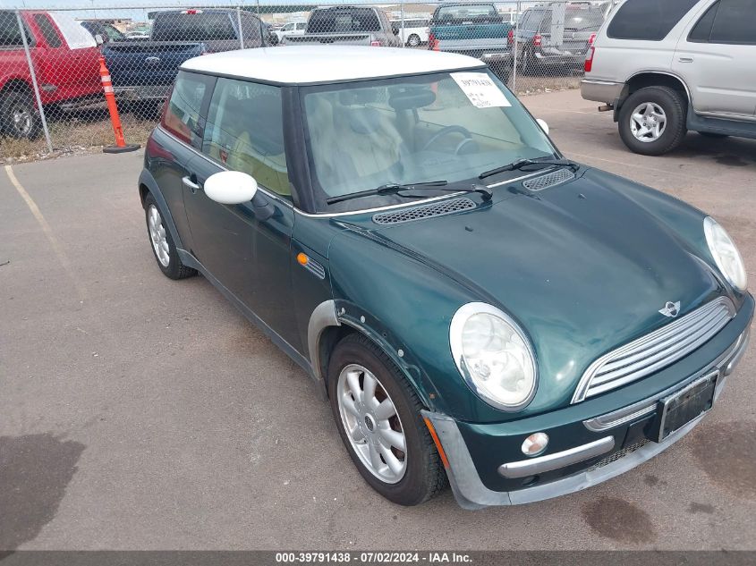 2002 Mini Cooper VIN: WMWRC33422TE10802 Lot: 39791438