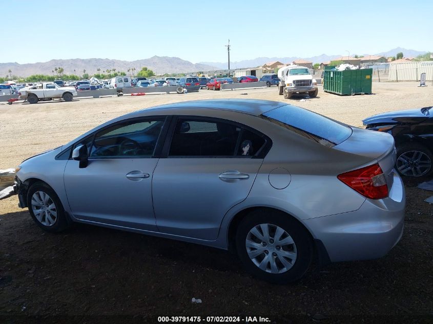 2012 Honda Civic Lx VIN: 2HGFB2F50CH301761 Lot: 39791475