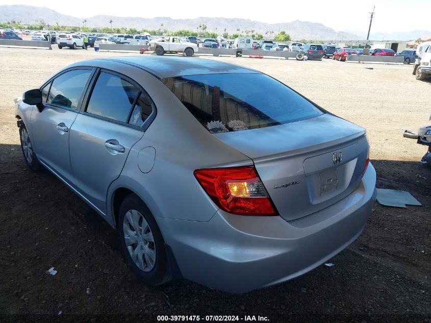 2012 Honda Civic Lx VIN: 2HGFB2F50CH301761 Lot: 39791475